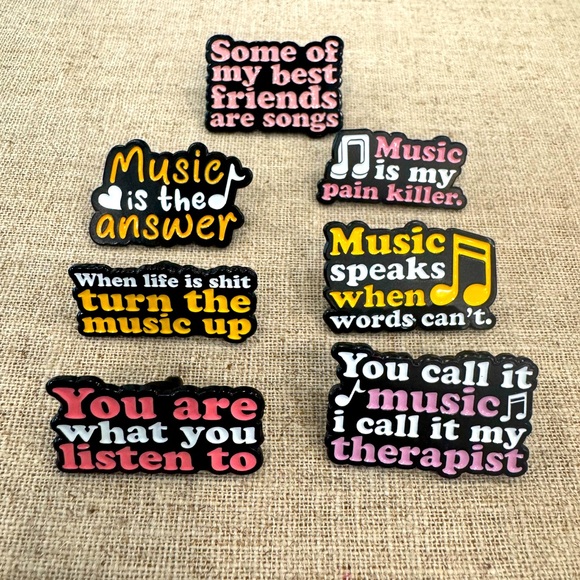 Source Unknown Jewelry - New Music Related Pins - you choose